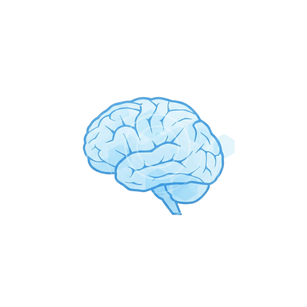 Illustration of a brain filtering sound